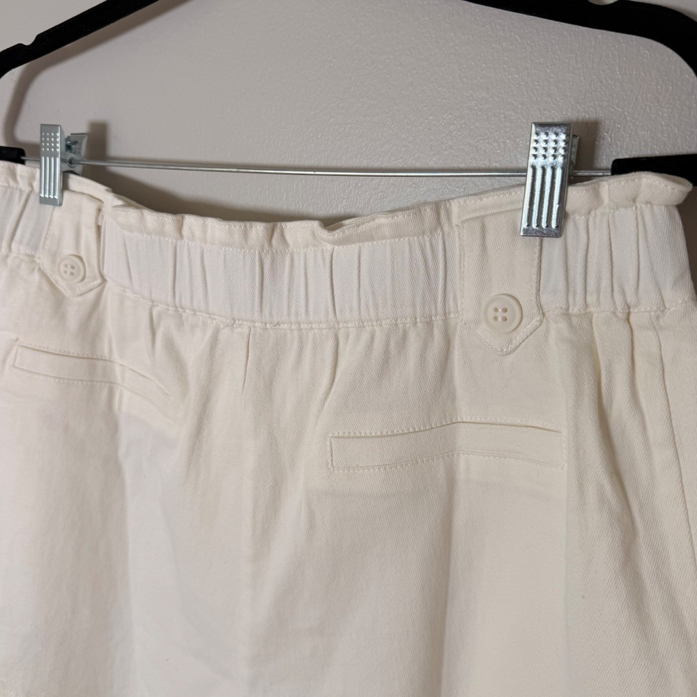 Clean Girl Elevated Basics White Chino Shorts (L) 3 Inch Staple‎ Summer Piece - Picture 13 of 14